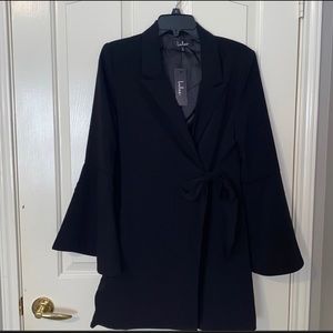 . Blazer dress, wide bell sleeves. Medium, new with tags